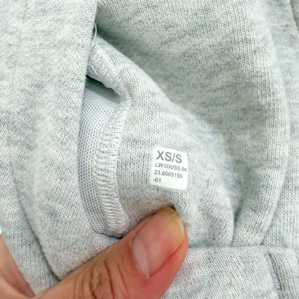 Lululemon Hoodie XS/S Scuba Oversized Half 1/2 Zip Gray Crop Fairy Athlesure